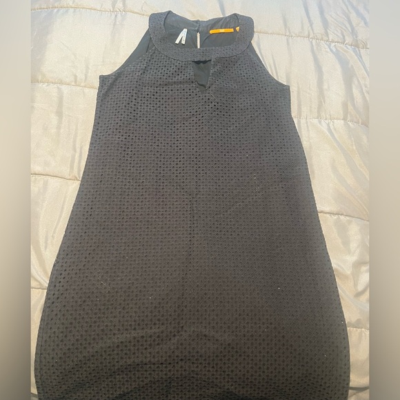 Hugo boss eyelet dress blue key hole neck - Picture 1 of 3